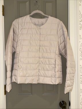 Double Zero Light Cream Quilted Puffer Jacket